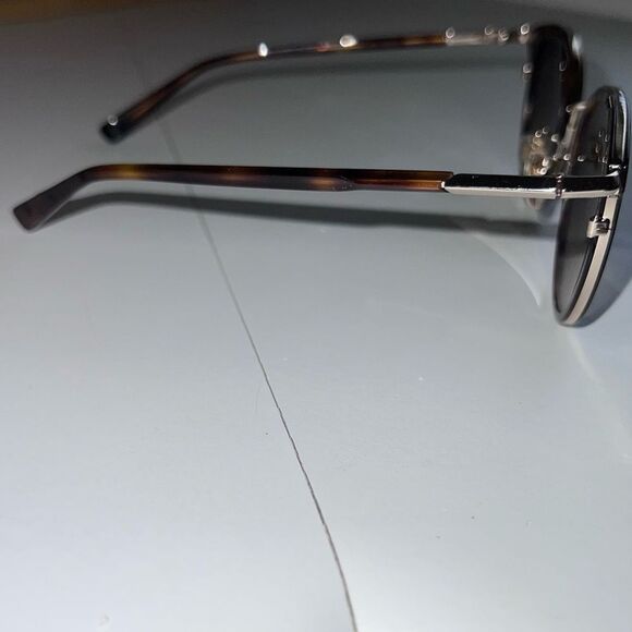 MCM Authentic designer brown and gold Metal & Acetate Cat-Eye Sunglasses - Picture 12 of 13